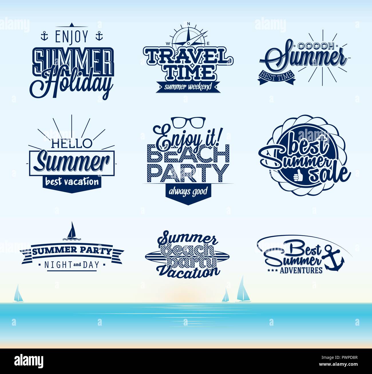 Retro summer typography design vector illustration for your design Stock  Vector Image & Art - Alamy