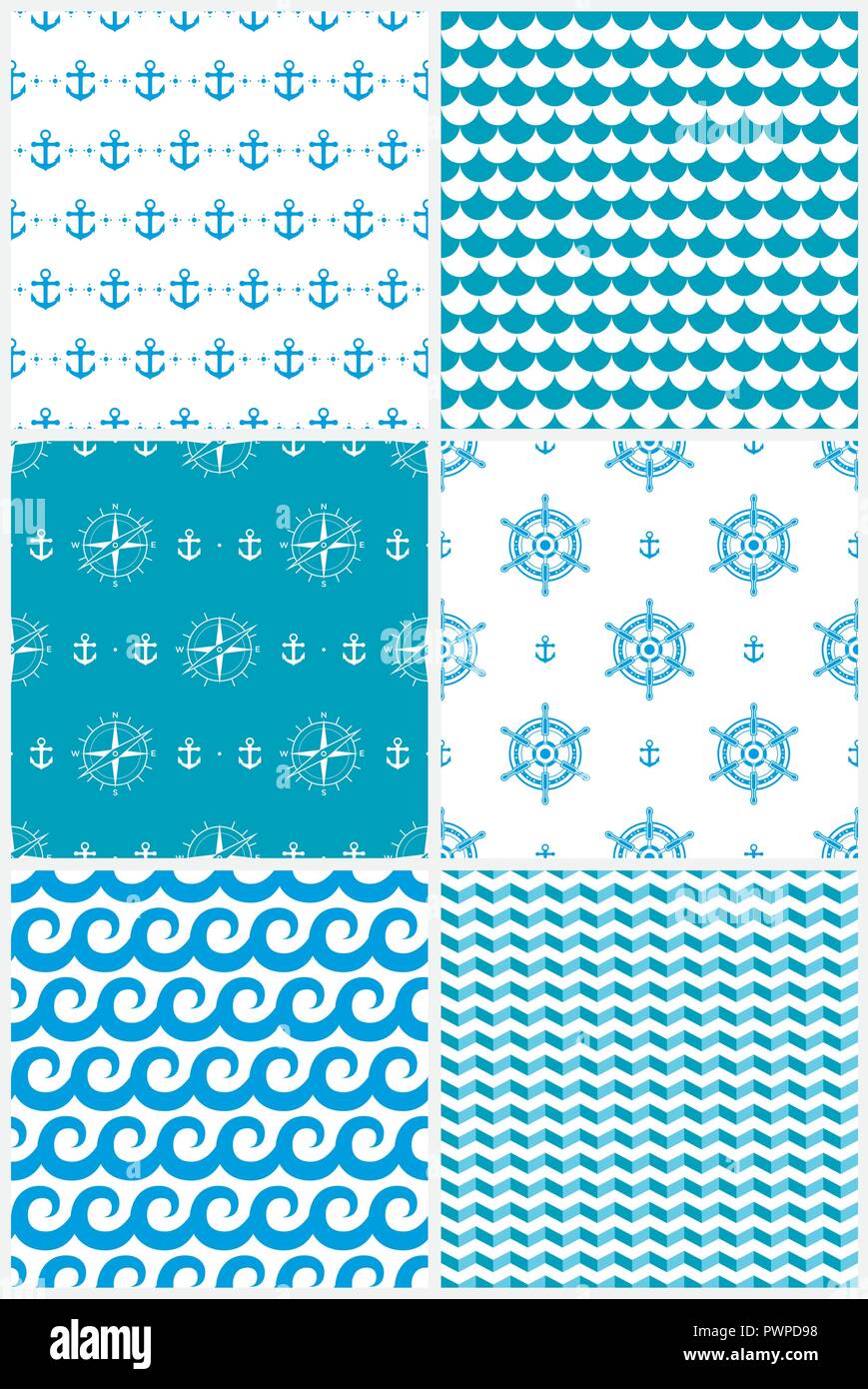 Sea seamless pattern vector illustration for your design Stock Vector ...