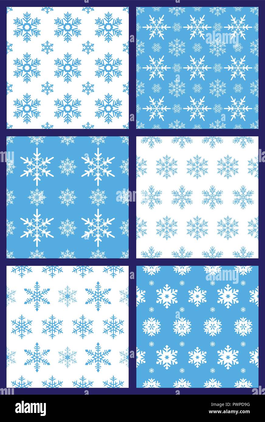 Snowflakes seamless pattern vector illustration for your design Stock Vector
