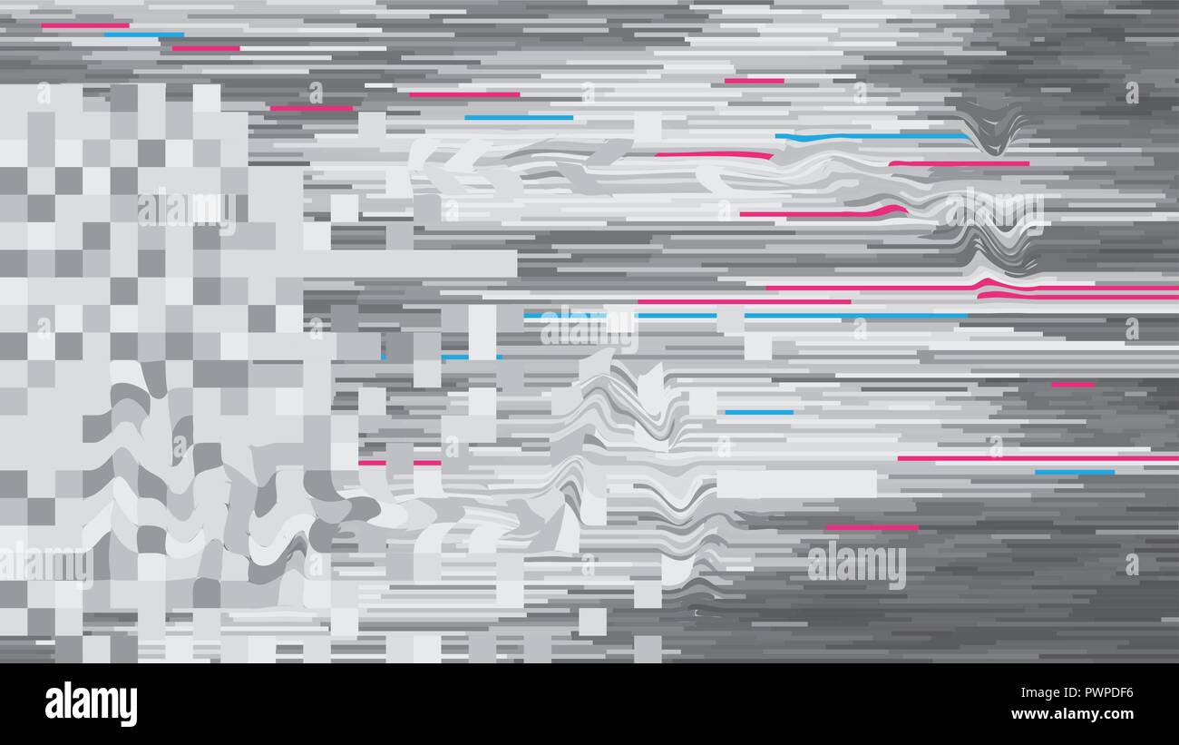 Abstract background vector pattern in glitch style design digital decay for your design Stock Vector