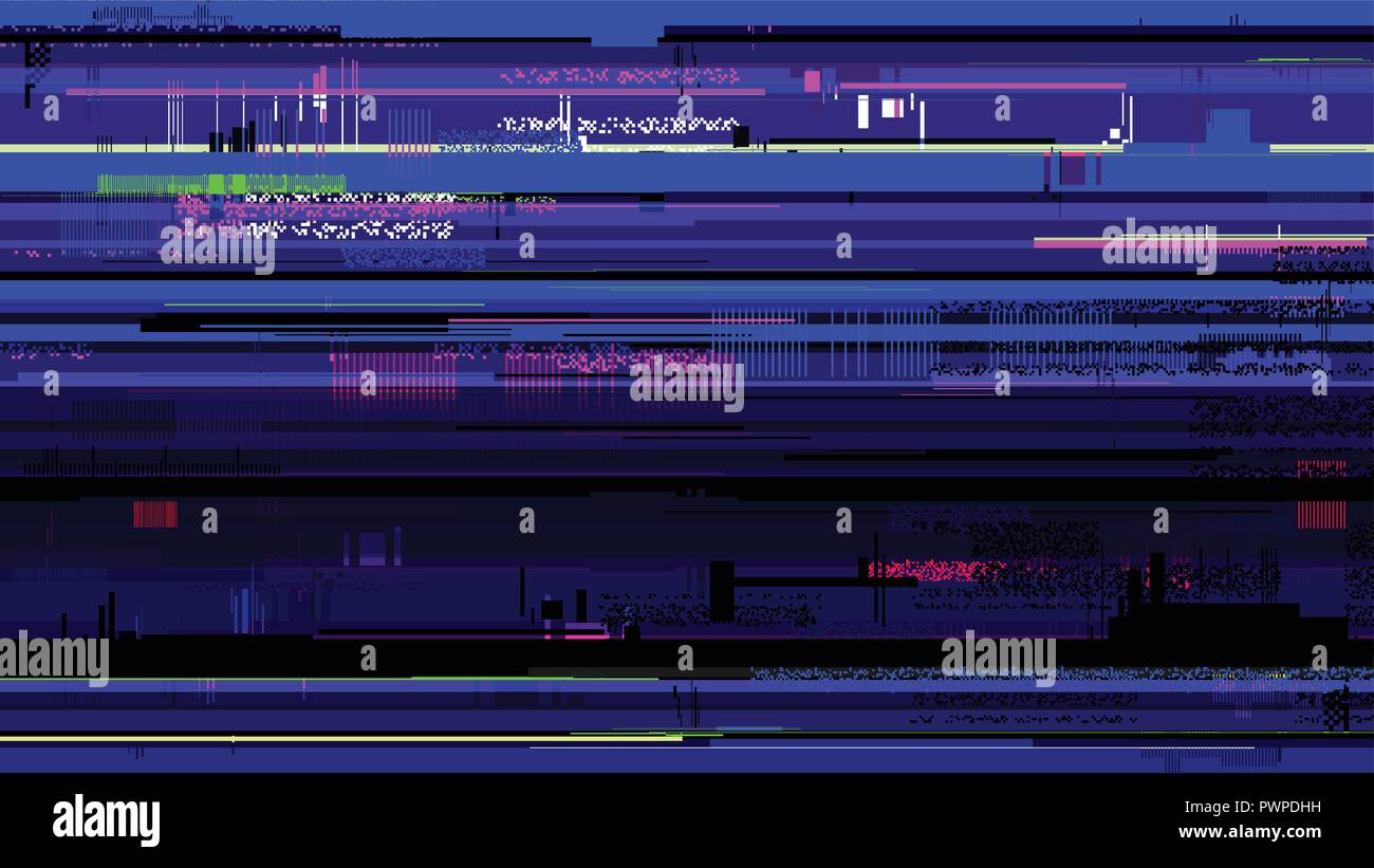 Vector glitch background corrupted image vector file template for your design Stock Vector