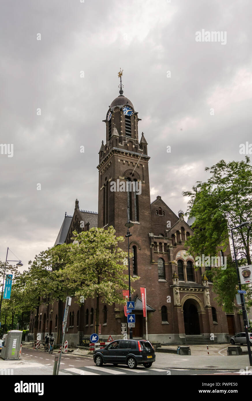 Arminiuskerk, a church of Remonstrant community, built in 1897 in the center of Rotterdam Stock Photo