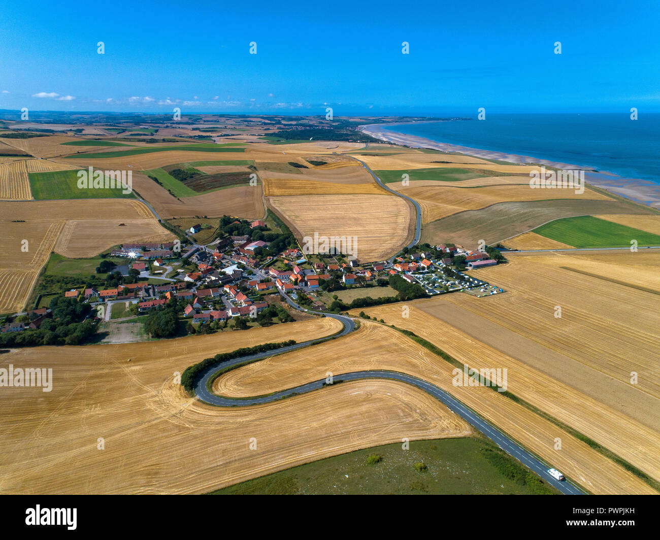 France, Hauts de France, Pas de Calais, aerial pic. Escales Stock Photo