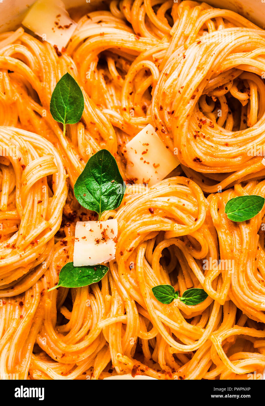 Creamy Sundried Tomatoes Pasta Stock Photo Alamy