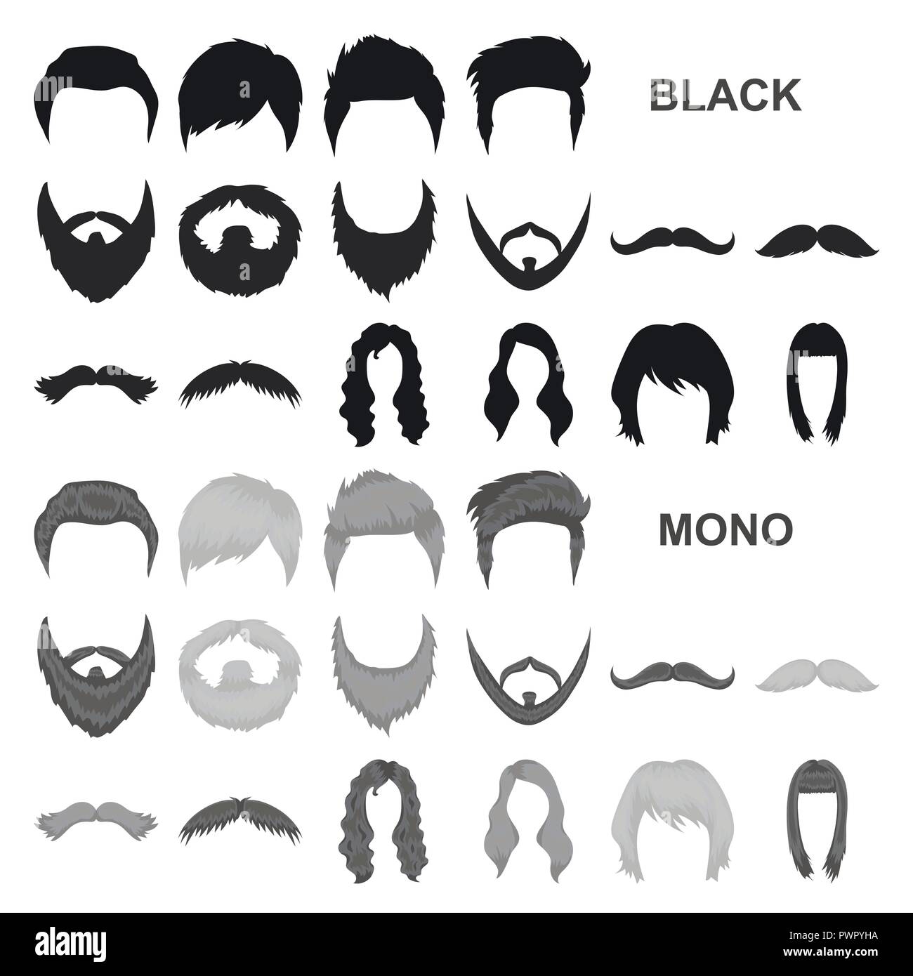 art,beard,black ,blond,blonde,brown,care,collection,curl,design,fashion,female,hair,haircut ,hairdresser,hairstyle,icon,illustration,image,isolated,logo,man ,model,mustache,red,scythe,set,shave,sign,style,symbol,tail,type,variety,vector,web,woman,  Vector ...