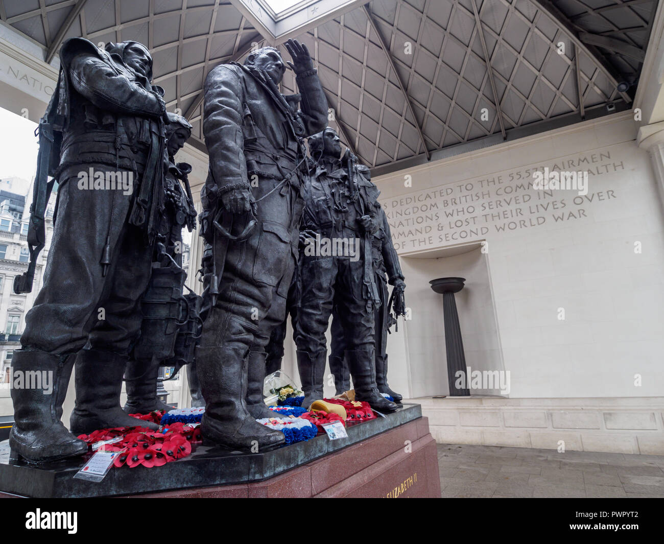 Bomber Command war memorial Green Park London Stock Photo