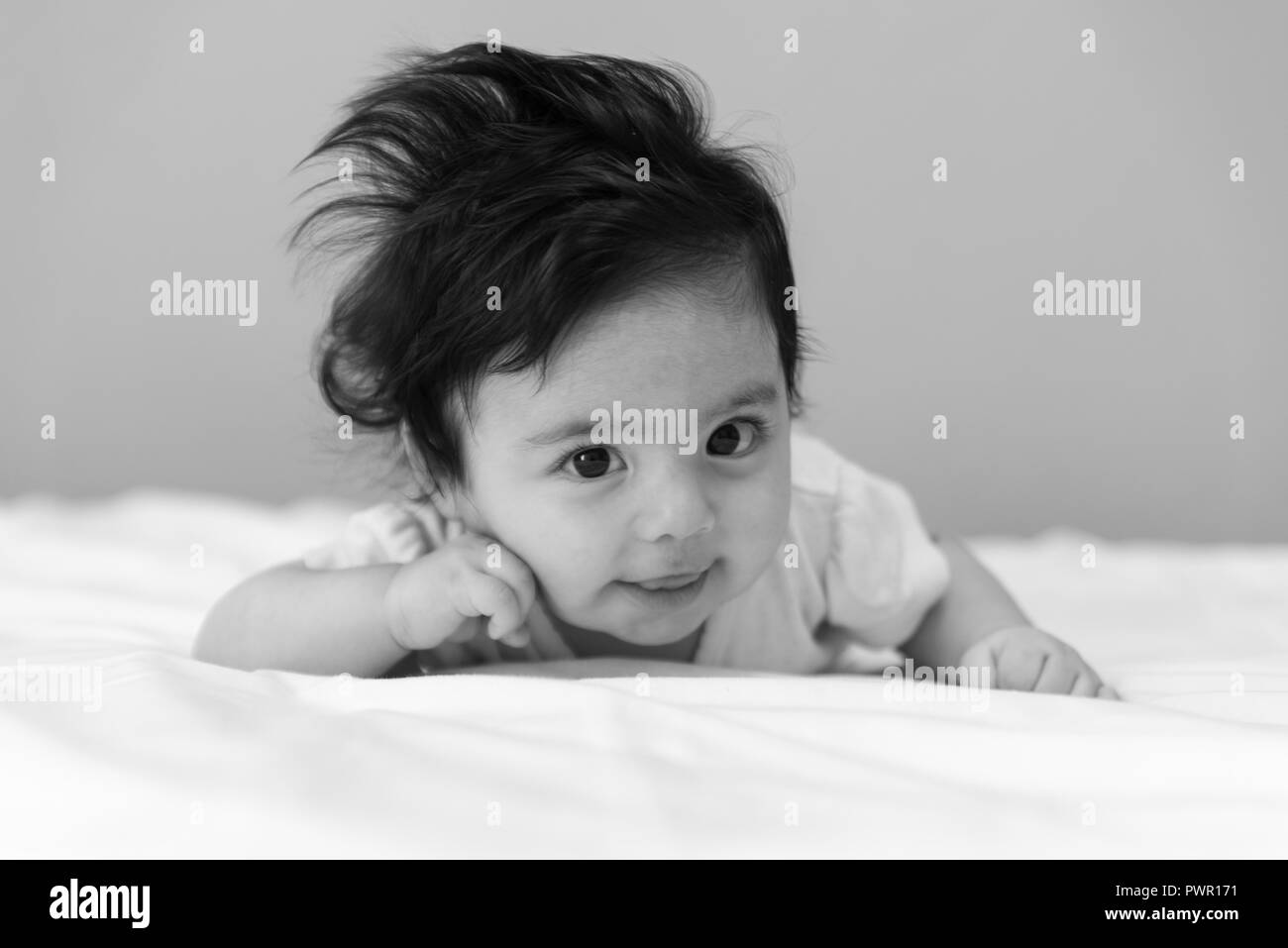 Portrait of pretty baby girl Stock Photo Alamy