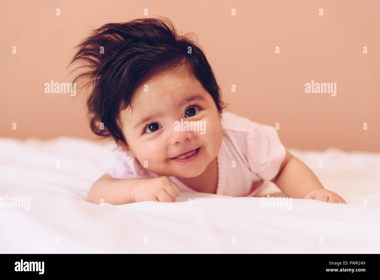 Portrait of pretty baby girl Stock Photo