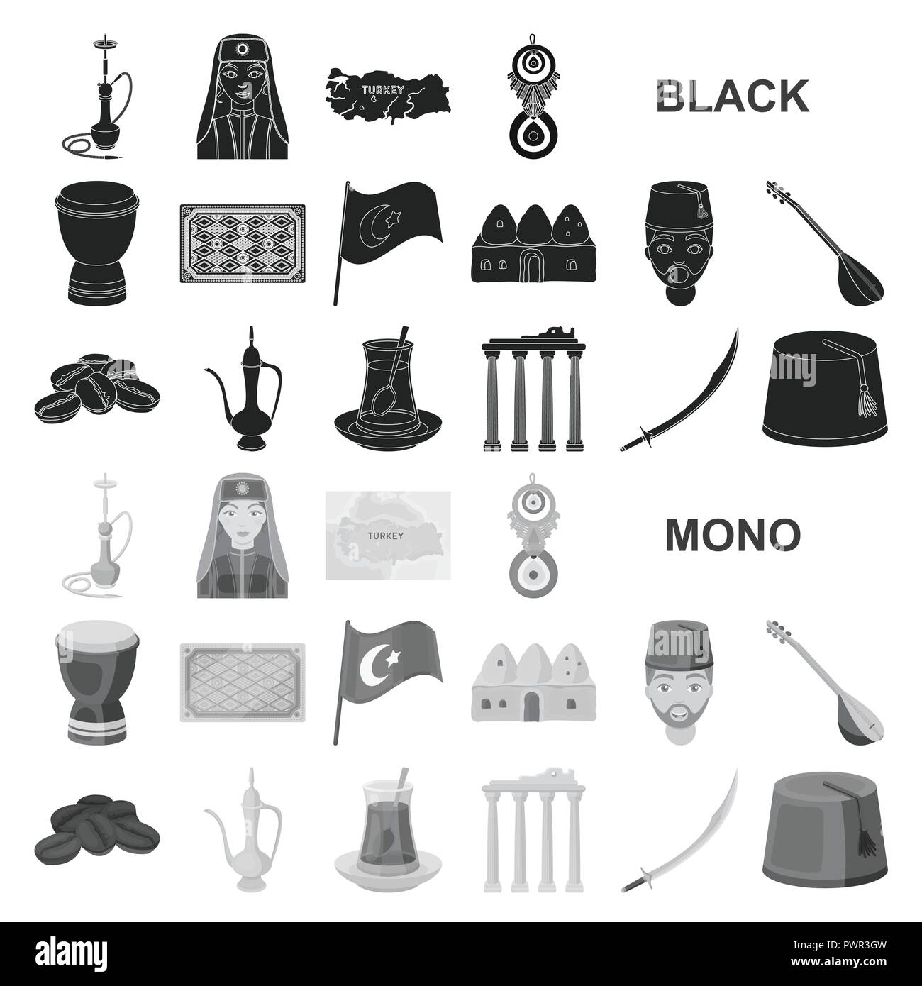 Turkey Symbol Icons