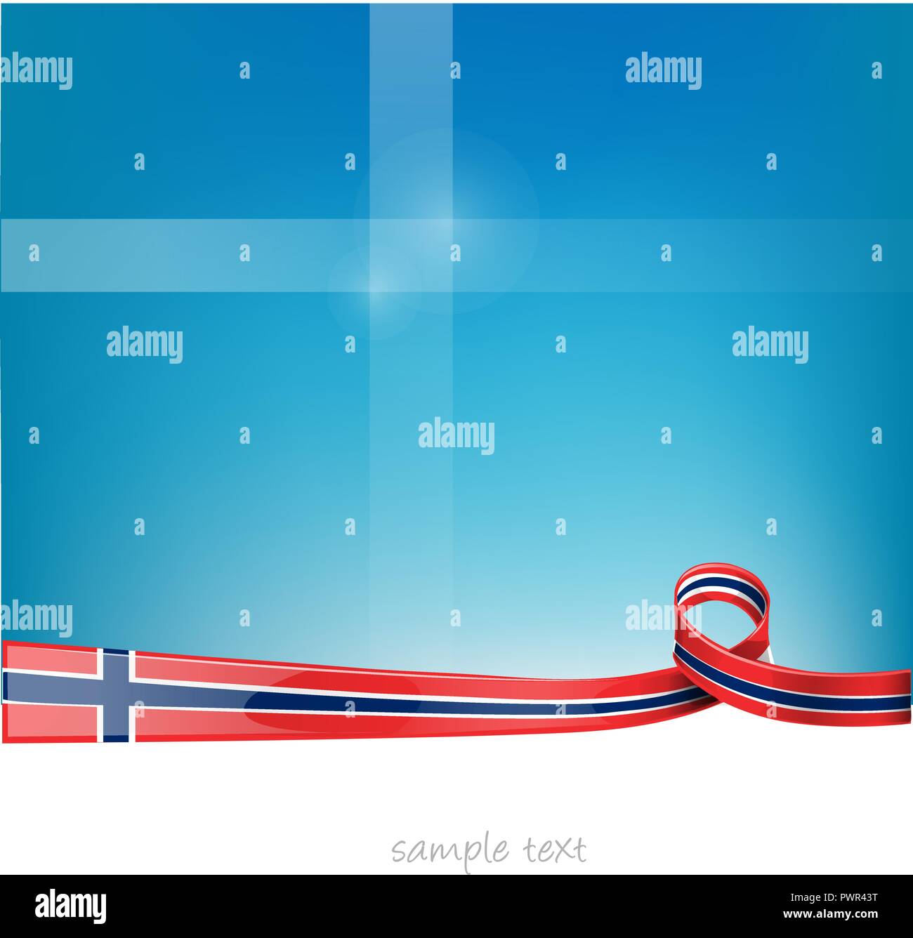 norway ribbon flag on blue sky background Stock Vector Image & Art - Alamy