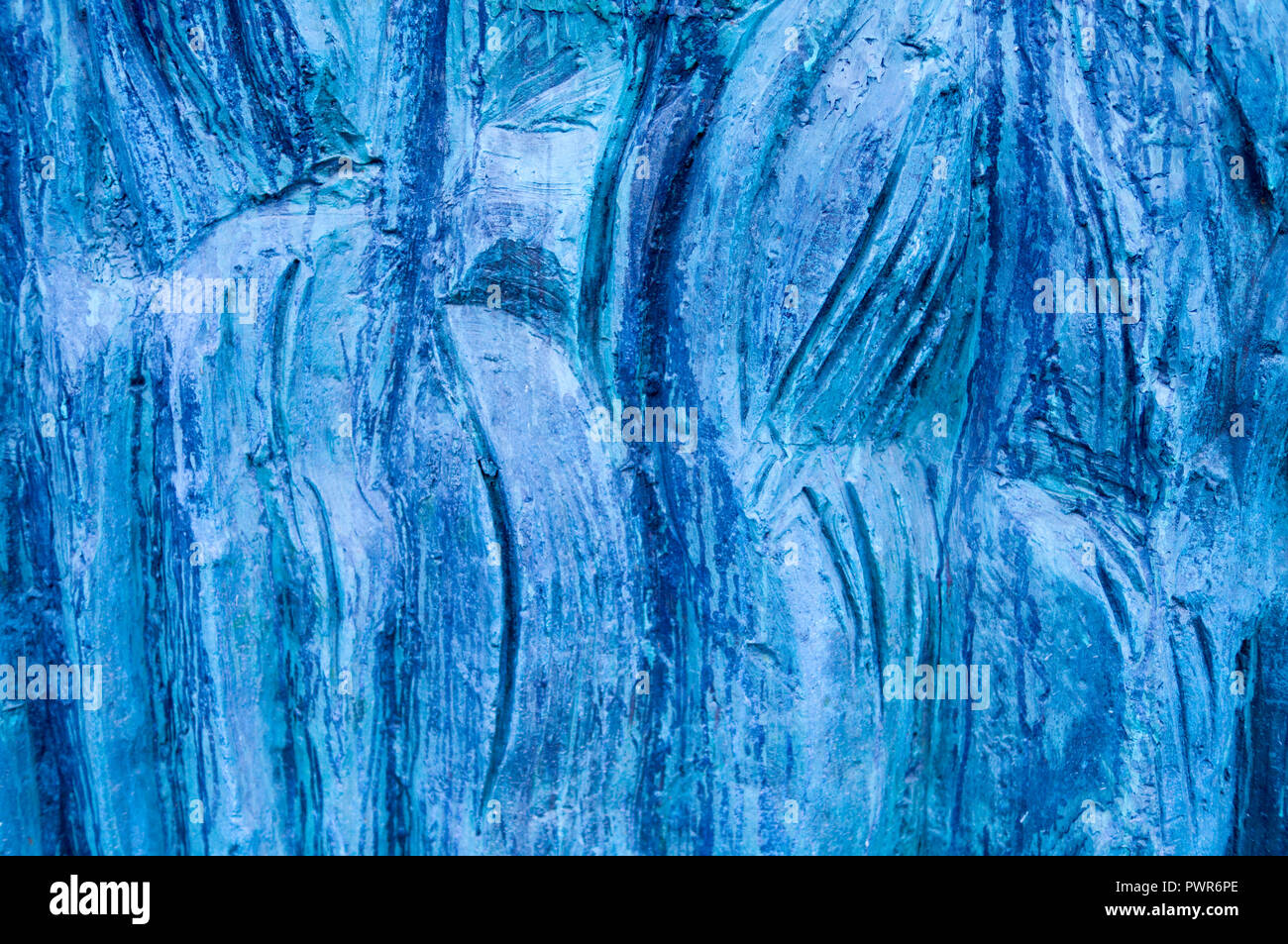 blue wavy bronze texture. background, pattern. Stock Photo