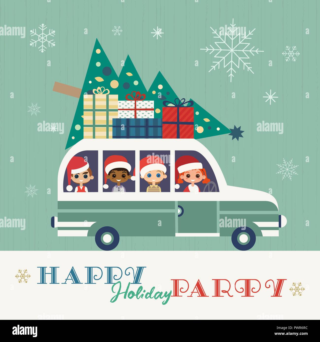 Happy Winter holidays party Stock Vector