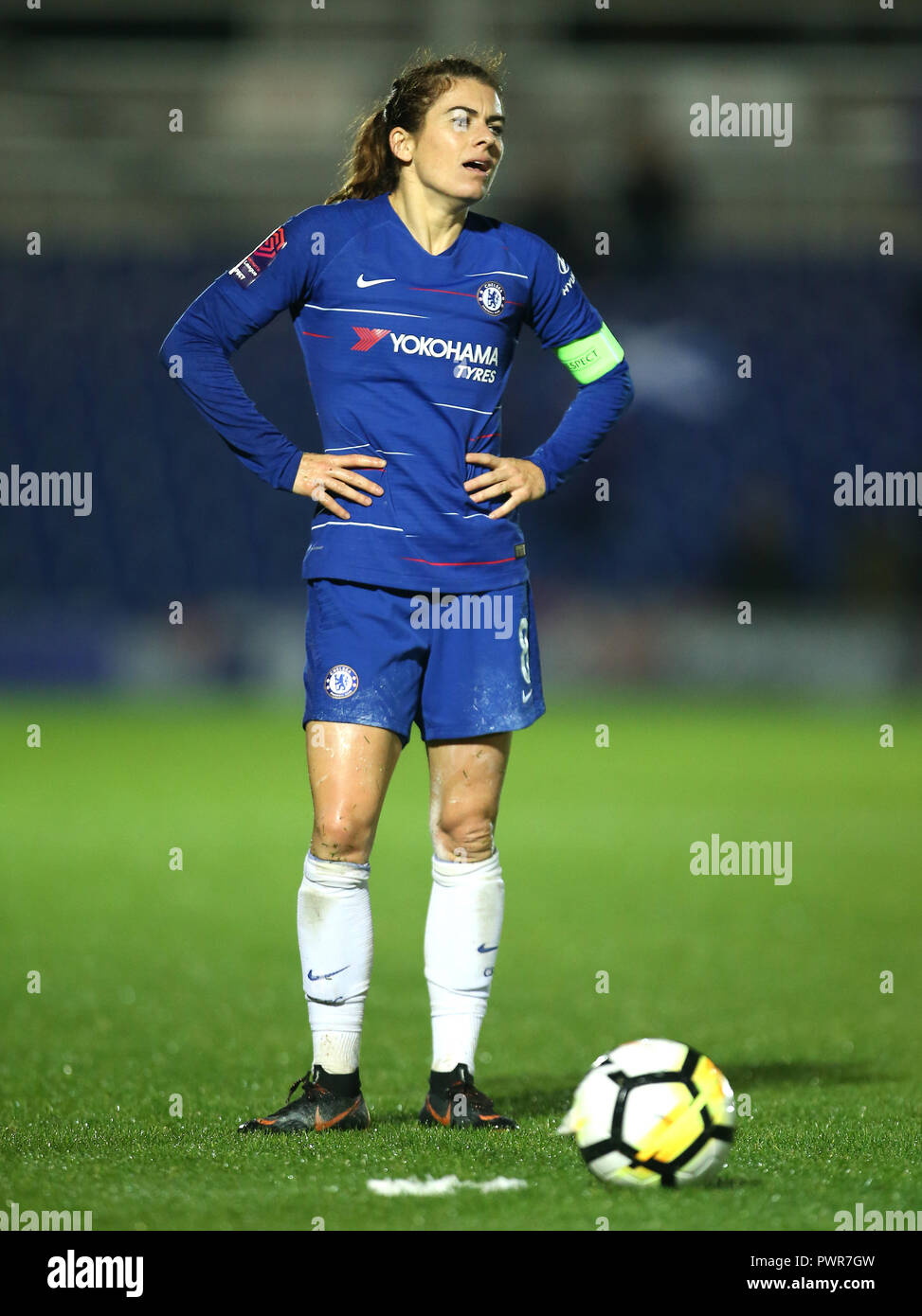 Chelsea Women S Karen Carney During The Women S Champions League First Leg Match At Kingsmeadow