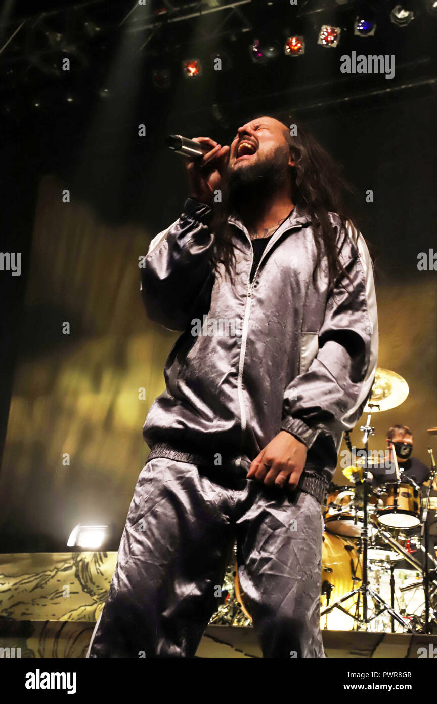 Korn perform live at the Pearl Theater in the Palms Resort & Casino  Featuring: Korn, Jonathan Davis Where: Las Vegas, Nevada, United States When: 15 Sep 2018 Credit: DJDM/WENN.com Stock Photo