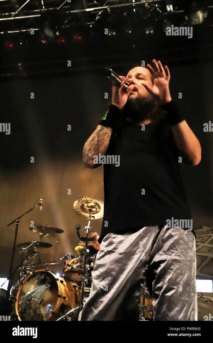 Korn perform live at the Pearl Theater in the Palms Resort & Casino  Featuring: Korn, Jonathan Davis Where: Las Vegas, Nevada, United States When: 15 Sep 2018 Credit: DJDM/WENN.com Stock Photo