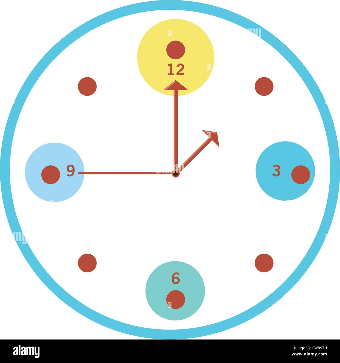 clock of wall isolated icon vector illustration design Stock Vector ...