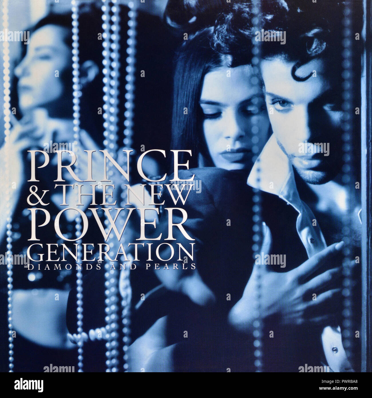 Prince & The New Power Generation - original vinyl album cover - Diamonds And Pearls - 1991 Stock Photo