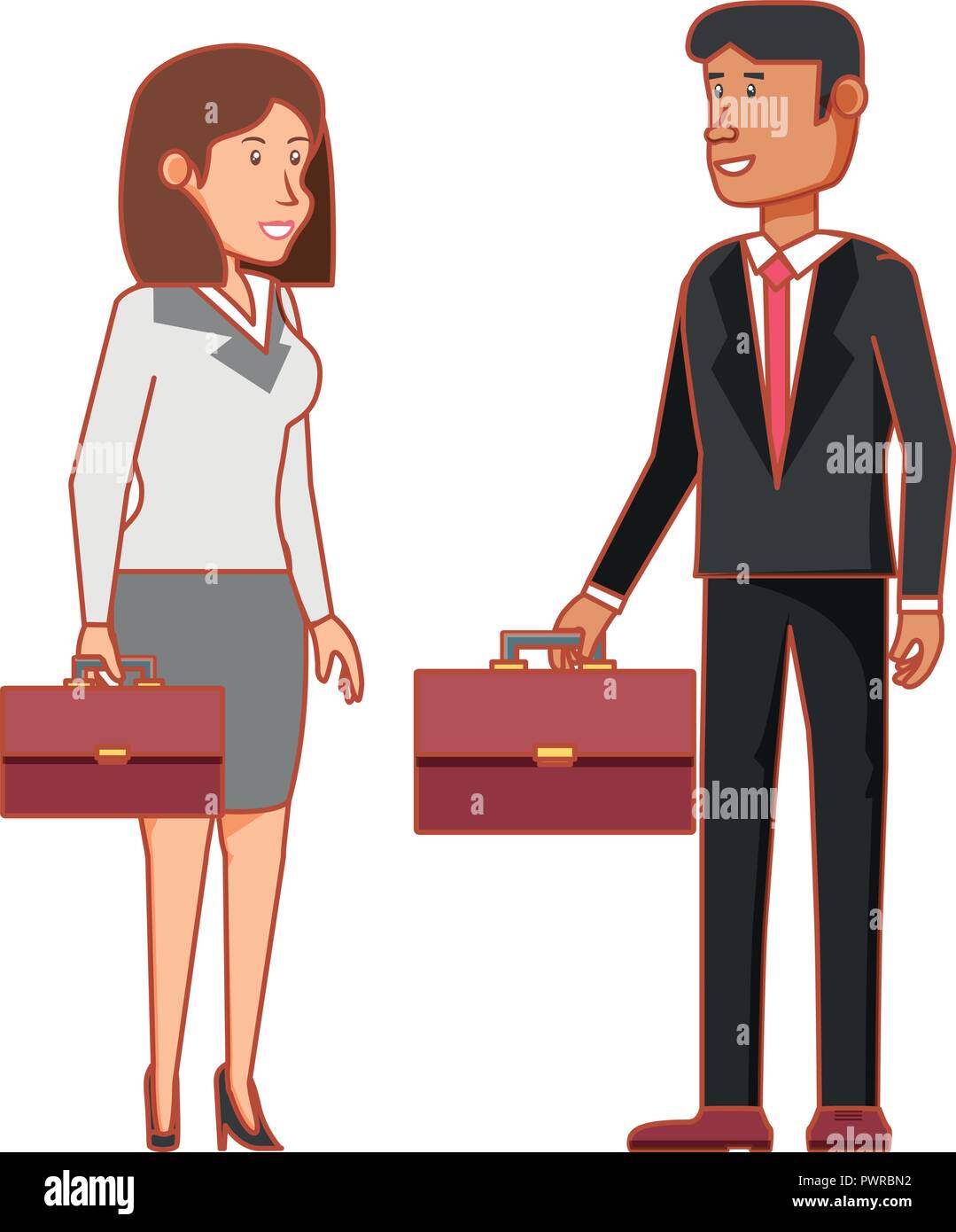 business couple elegant avatar character vector illustration design ...