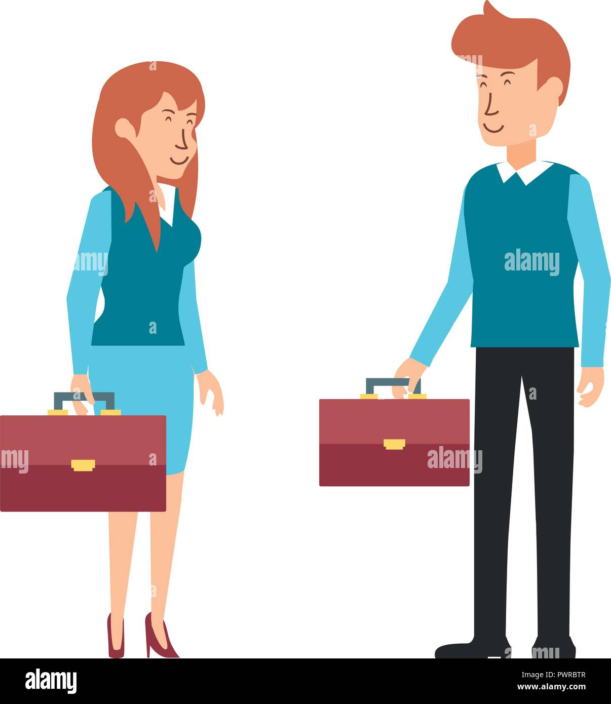 business couple elegant avatar character vector illustration design ...