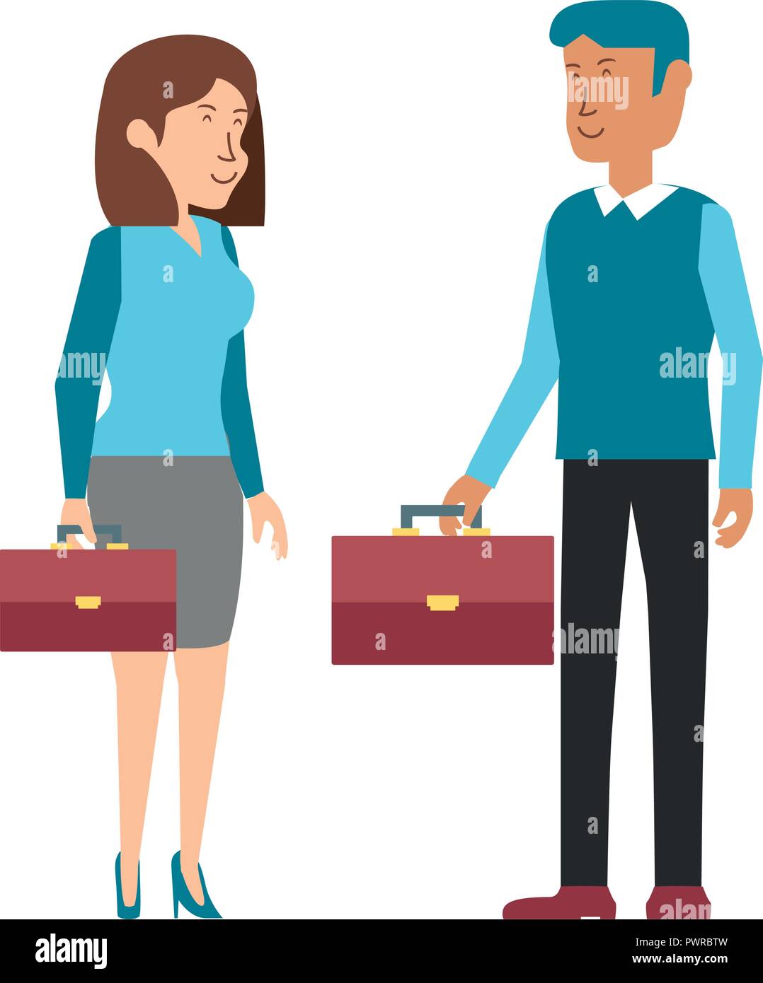 business couple elegant avatar character vector illustration design ...