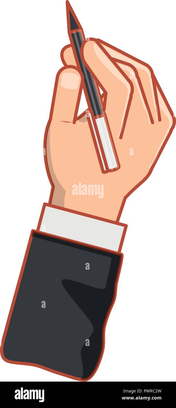 hand with pen ink write icon vector illustration design Stock Vector Image  & Art - Alamy