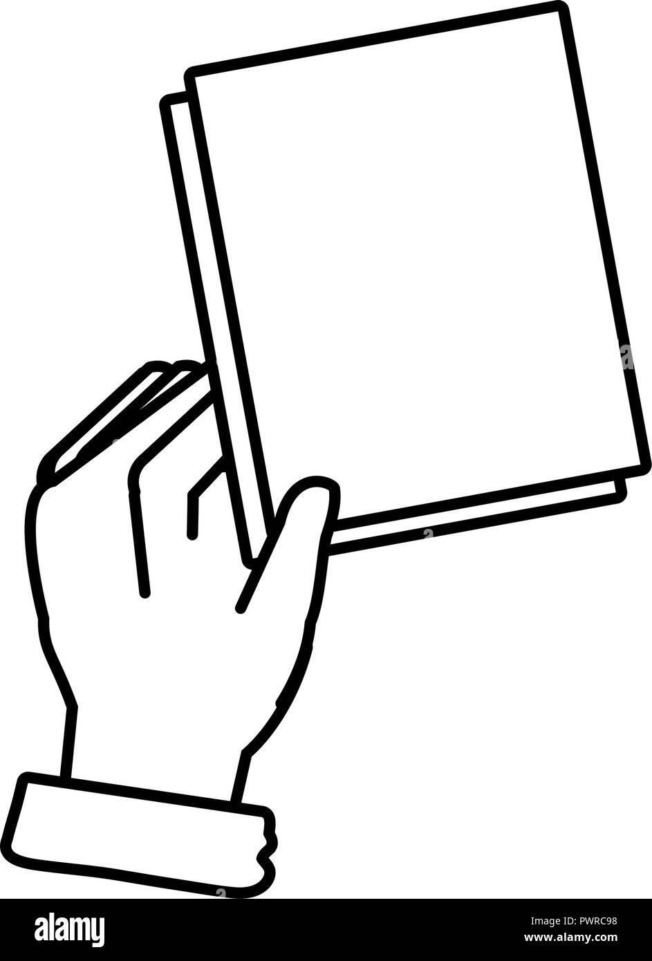 hand with documents file isolated icon vector illustration design Stock ...