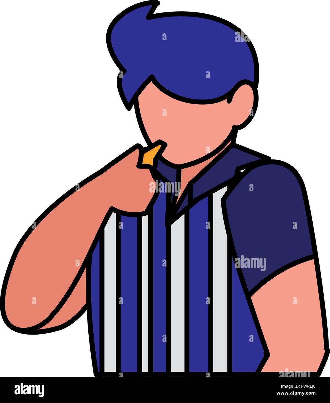 Vector illustration football referee holding hires stock photography