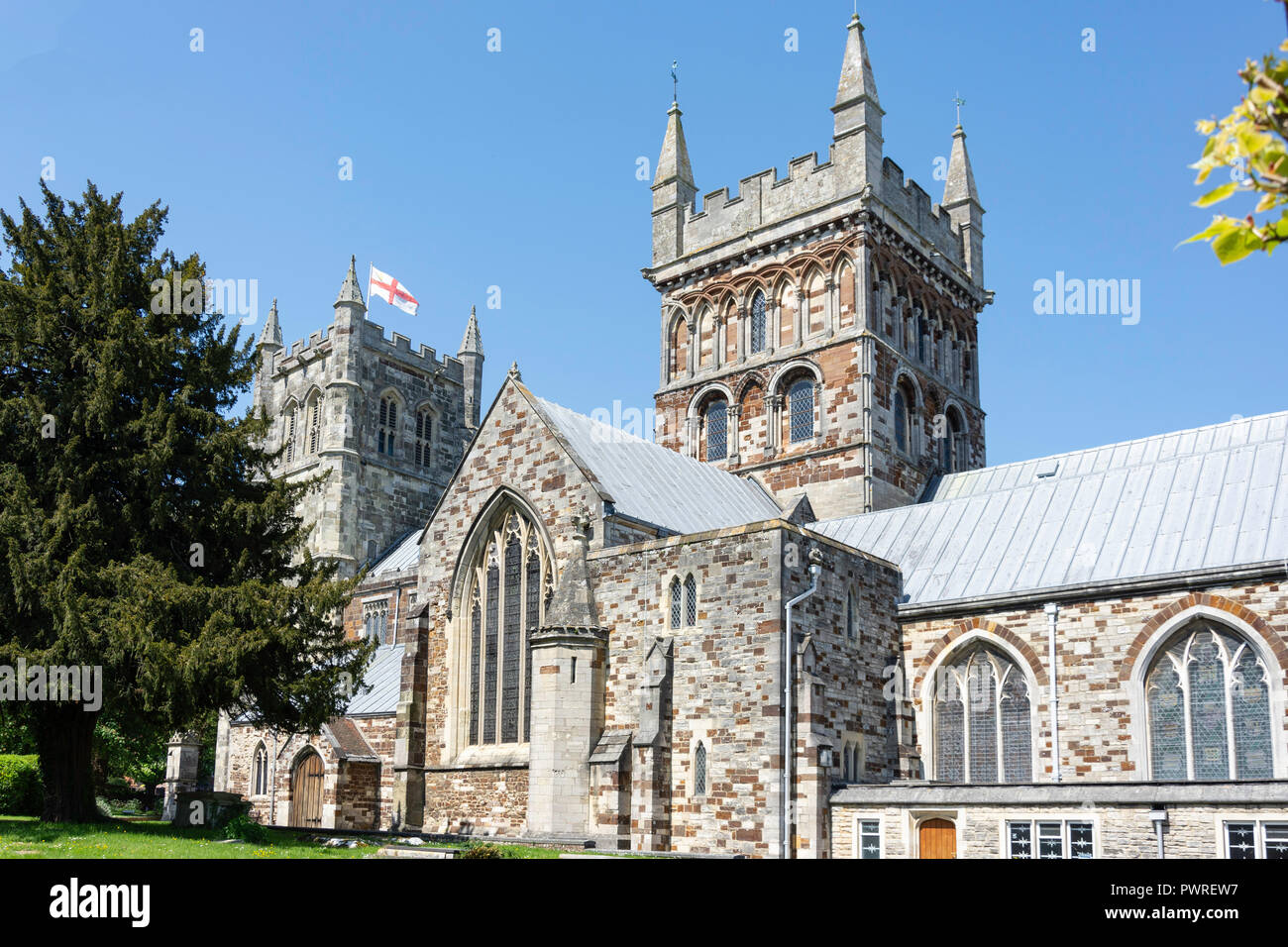 The Minster Church of St.Cuthburga, Wimborne Minster, Dorset, England, United Kingdom Stock Photo