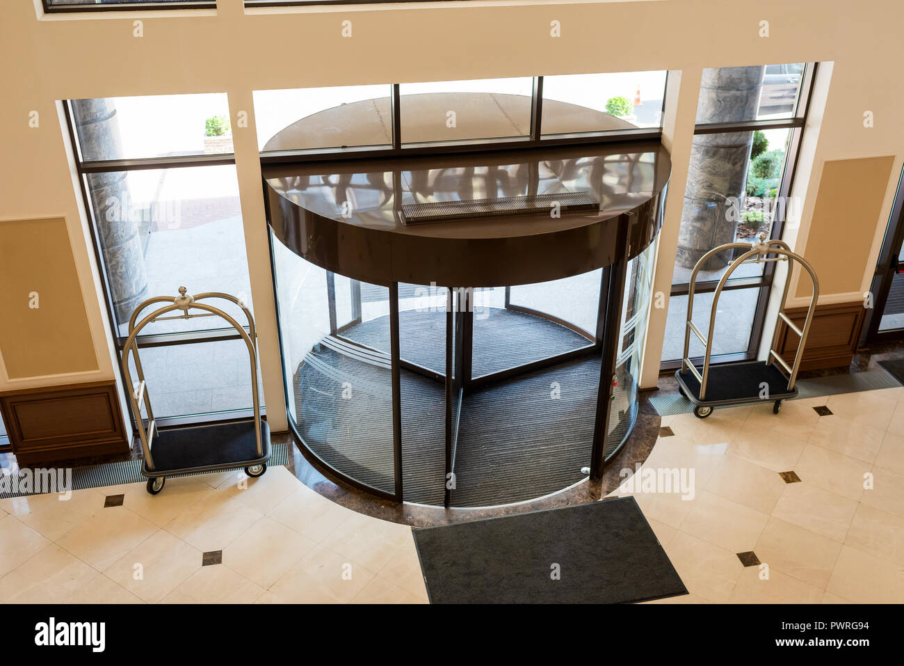 glass revolving door Stock Photo Alamy