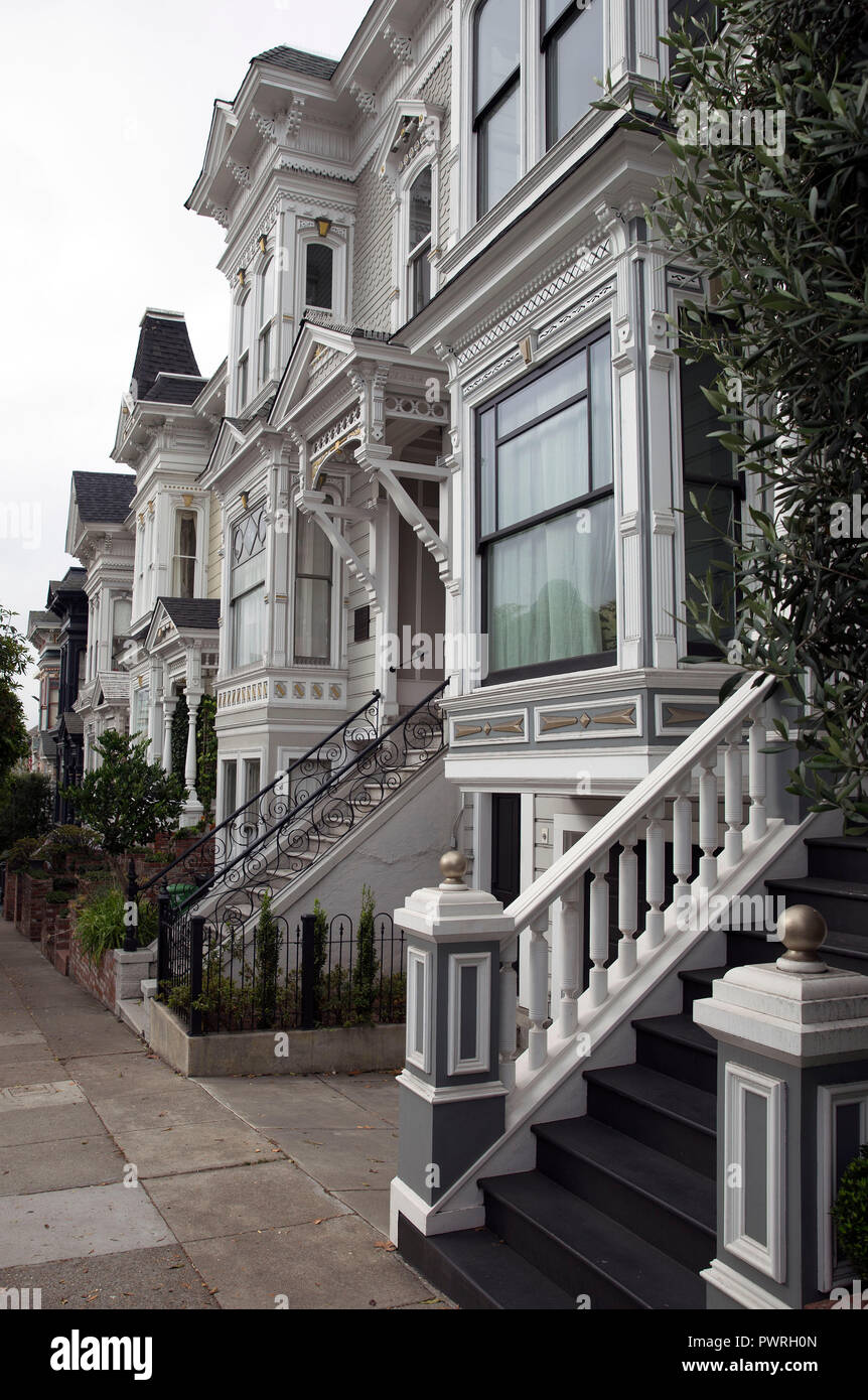 San Francisco wealthy residential neighbourhood Stock Photo Alamy