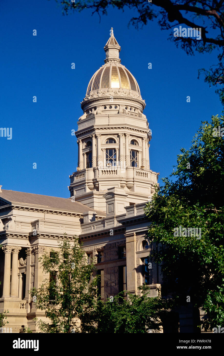 Wyoming State Capitol is in Cheyenne, WY, United States Stock Photo