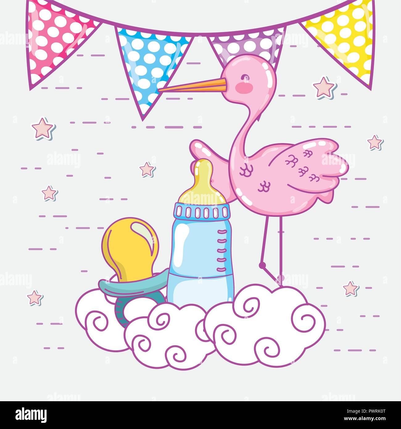 Baby shower cartoons Stock Vector Image & Art Alamy