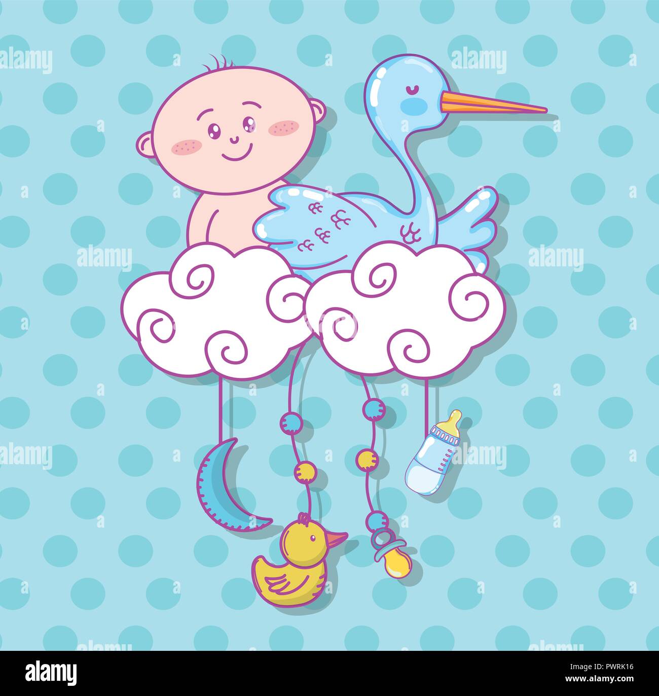 Baby shower cartoons Stock Vector Image & Art - Alamy