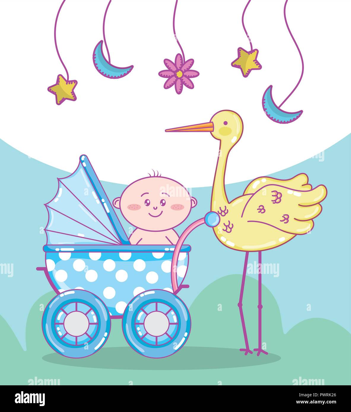 Baby shower cartoons Stock Vector Image & Art Alamy