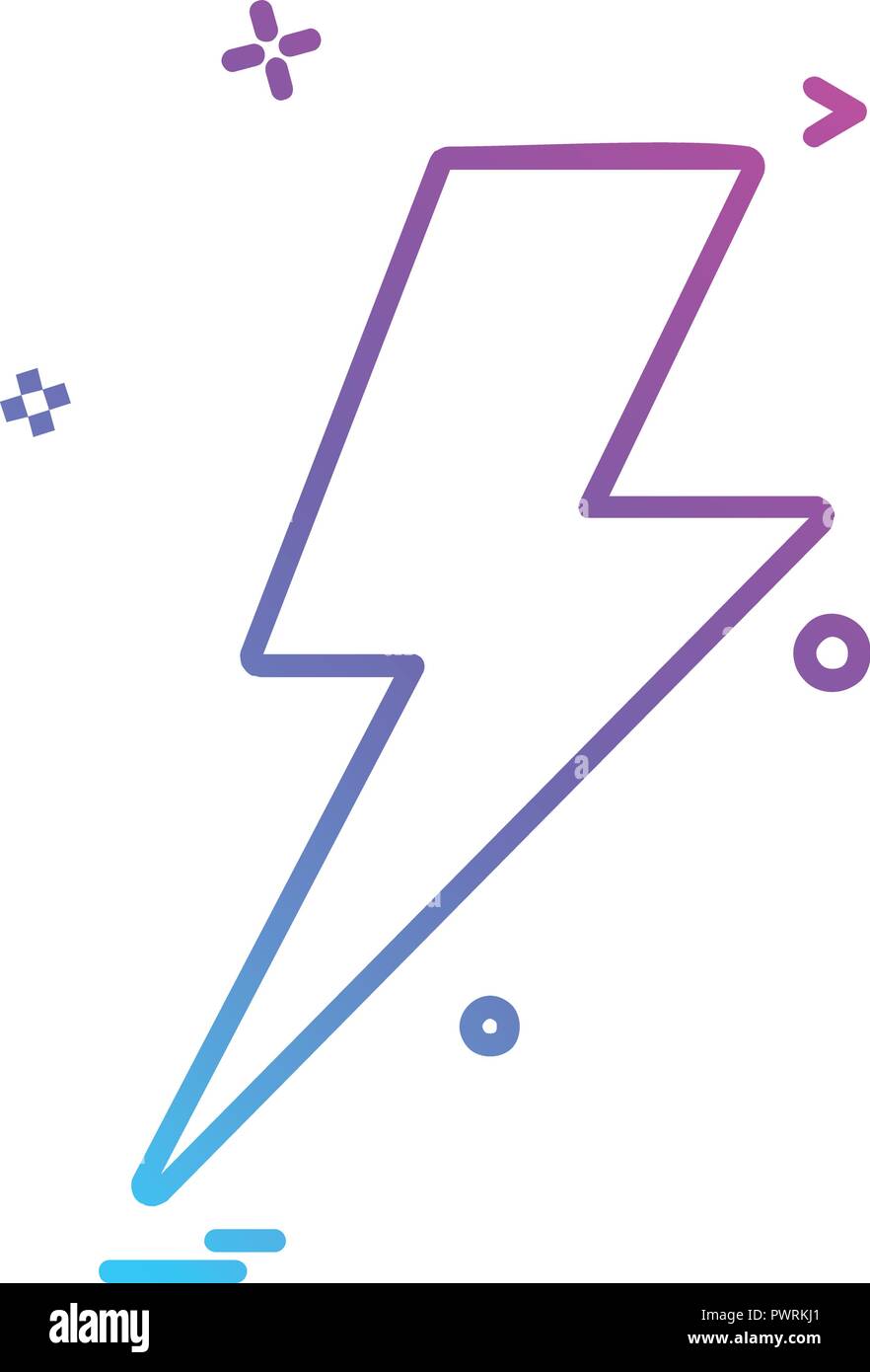 Thunder icon design vector Stock Vector Image & Art - Alamy