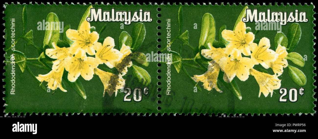 Postage stamp from Malaysia in the  series issued in Stock Photo