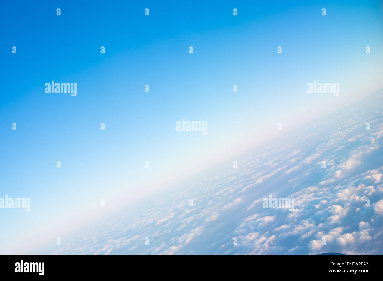 clouds and sky , view from airplane window Stock Photo