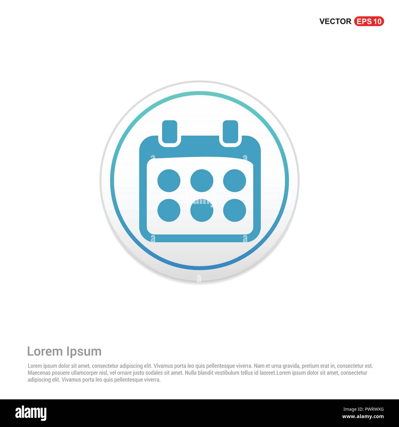 Calendar Icon - white circle button Stock Vector Image & Art - Alamy