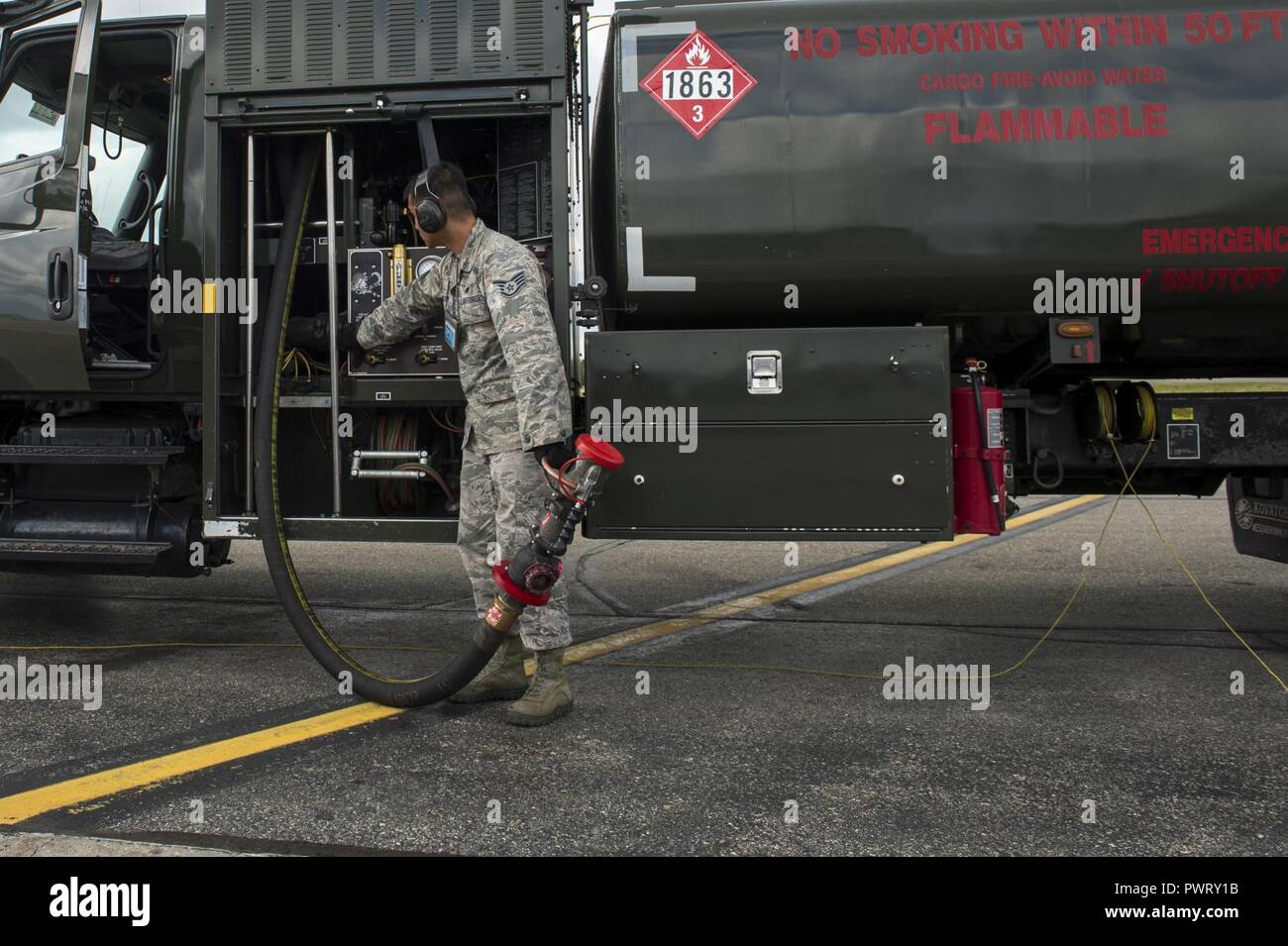 U.S. Air Force Staff Sgt. Joshua Congzon, a fuels distributions