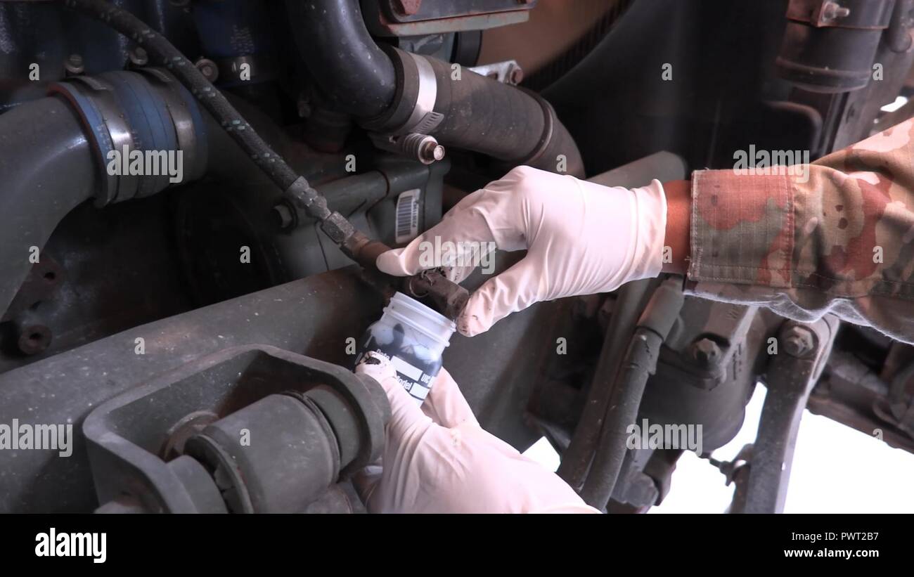 Spc. Jamel Lawrence, a wheeled vehicle mechanic at the 39th