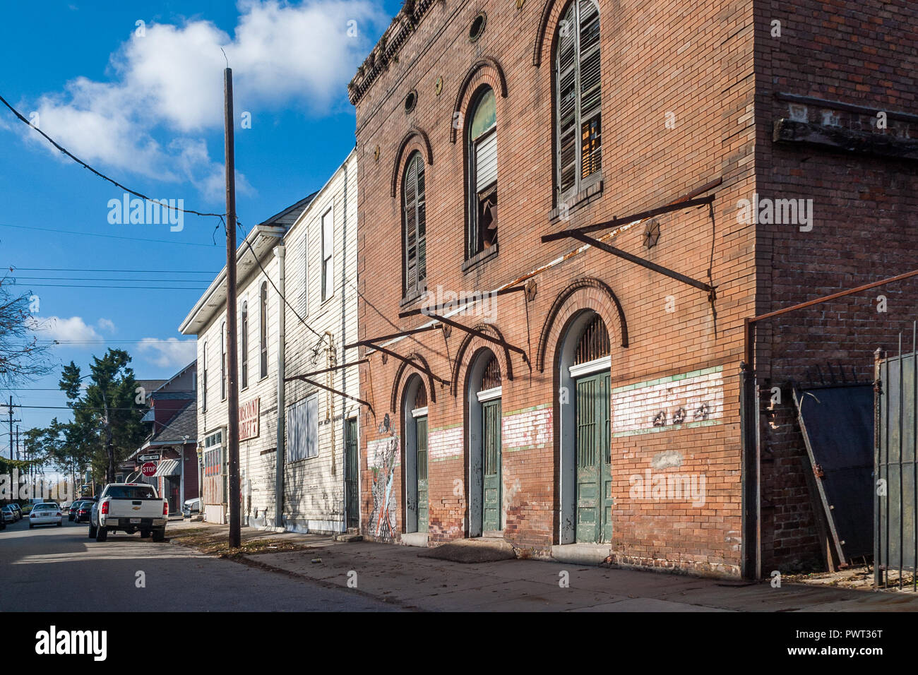 Exterior of commercial building in New Orleans Stock Photo