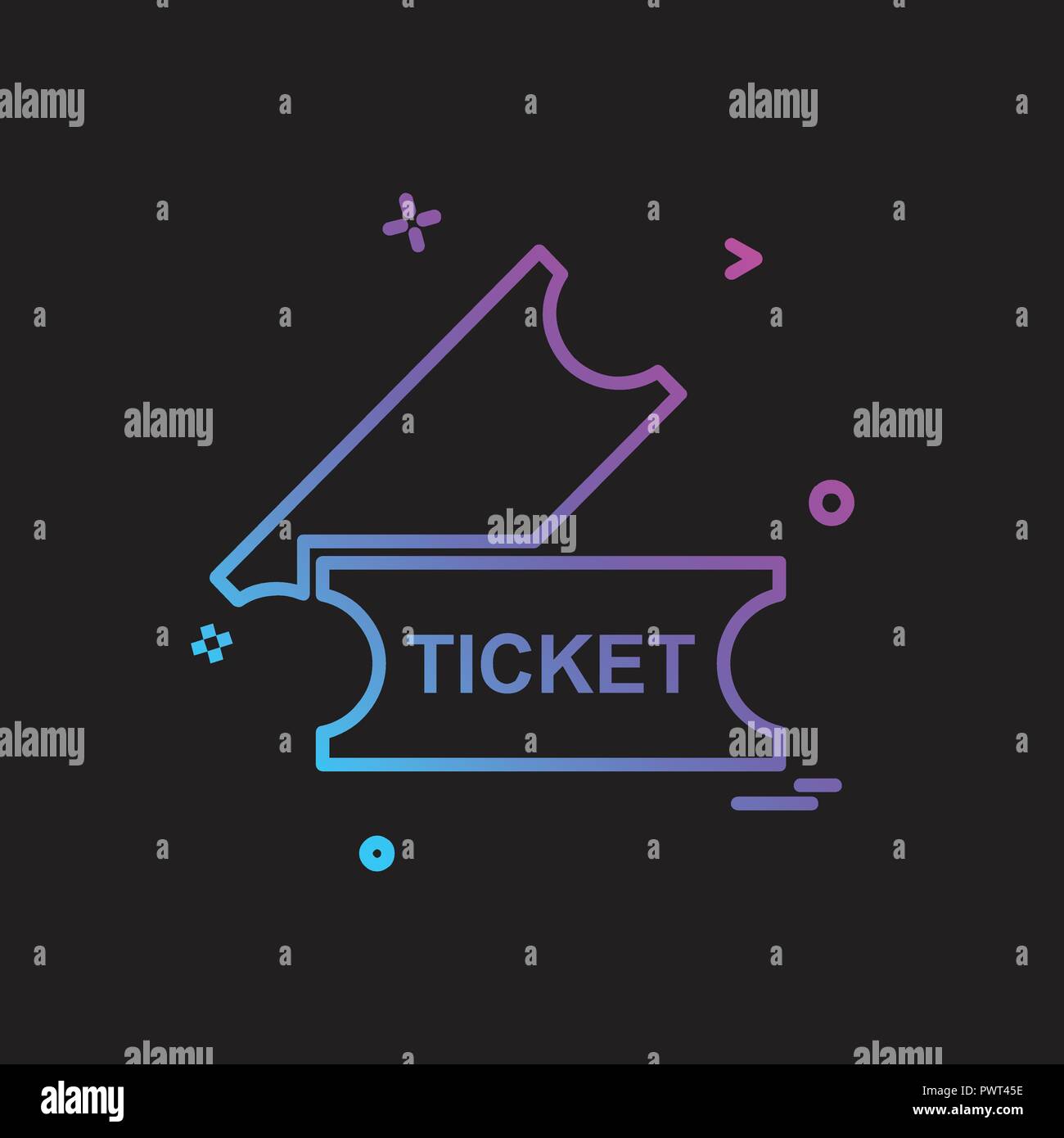 Ticket icon design vector Stock Vector Image & Art - Alamy