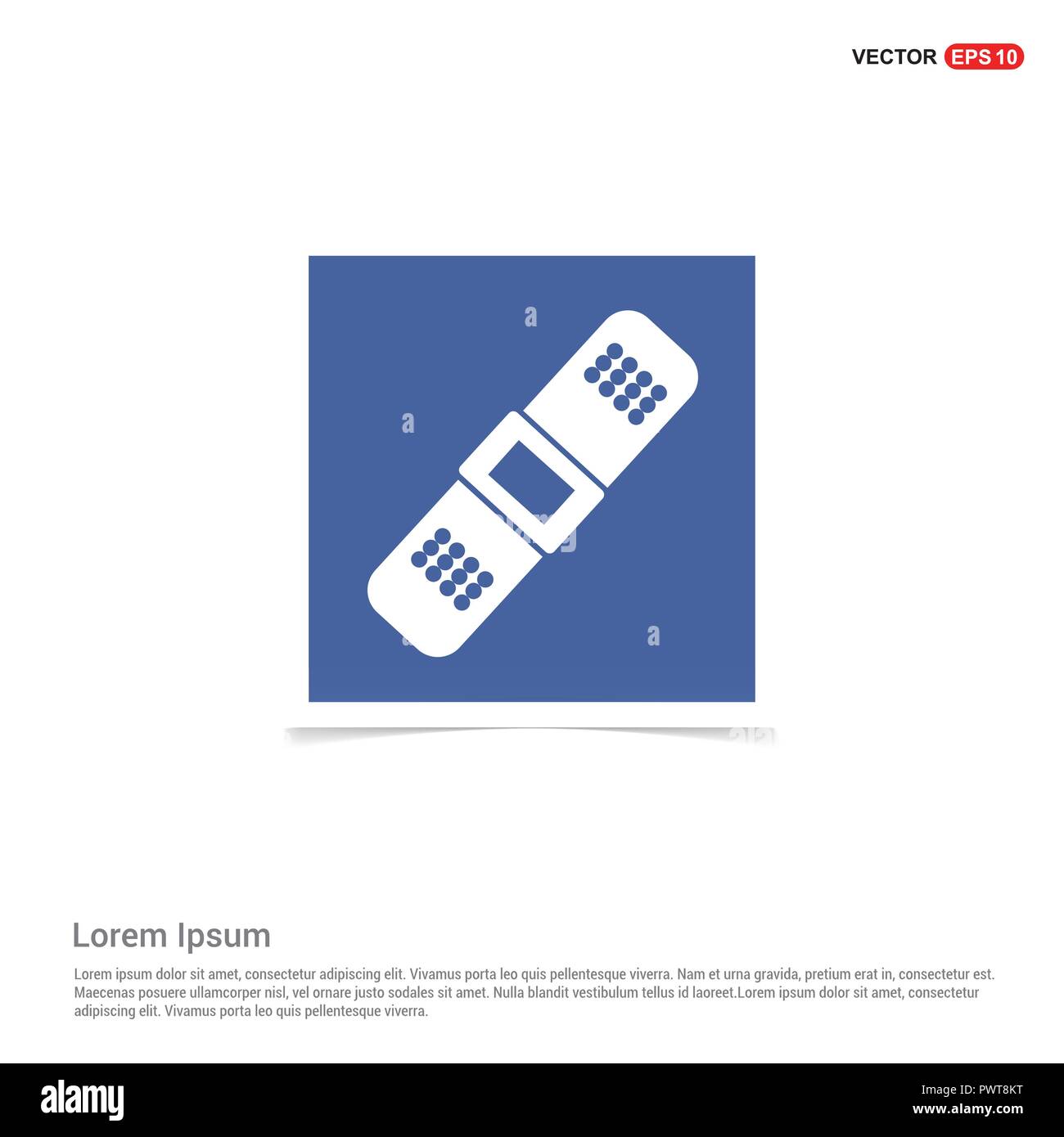 bandage-icon-blue-photo-frame-stock-vector-image-art-alamy