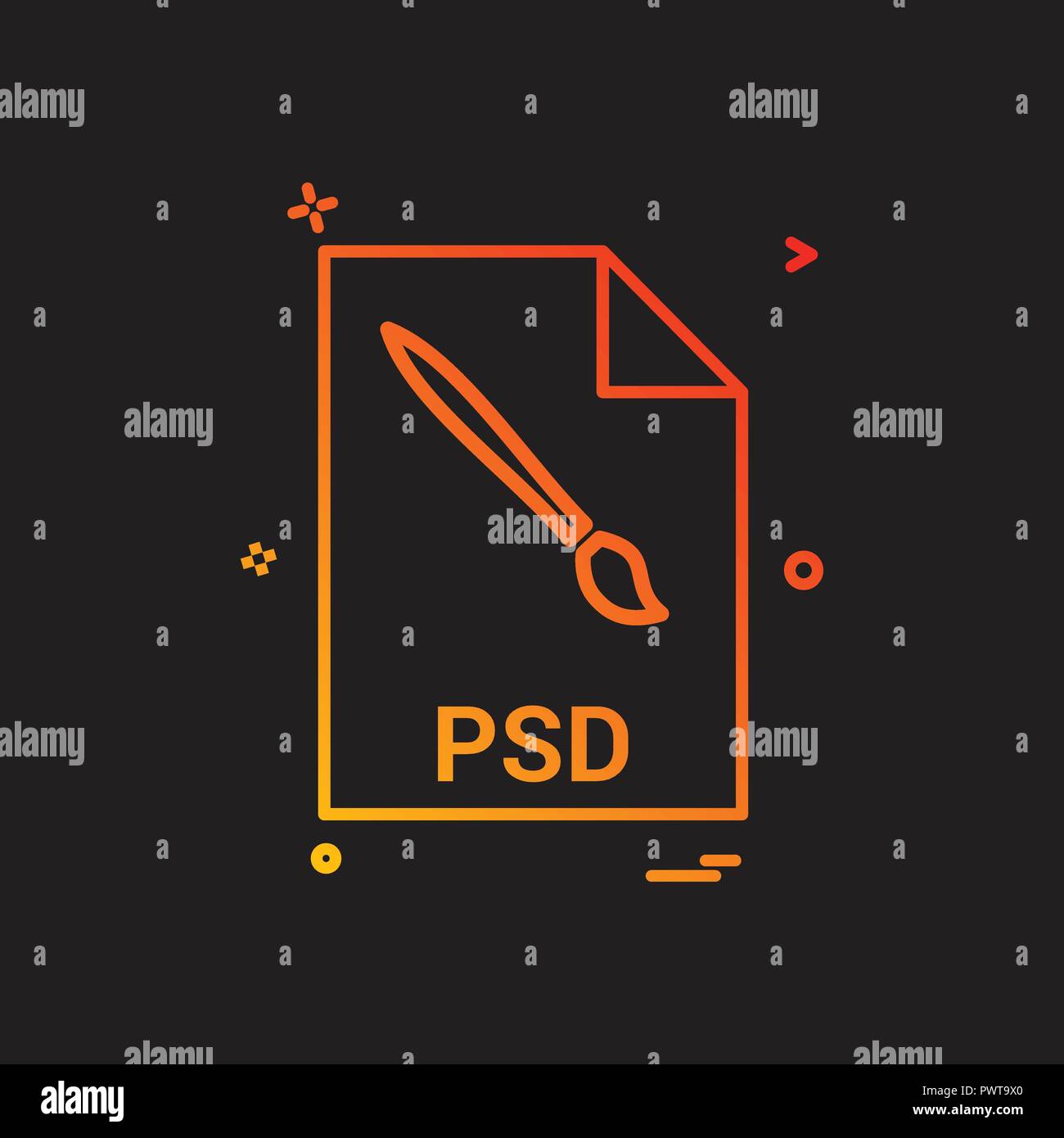 Psd File File Extension File Format Icon Vector Design Stock Vector Psd File File Extension File Format Icon Vector Design Stock Vector