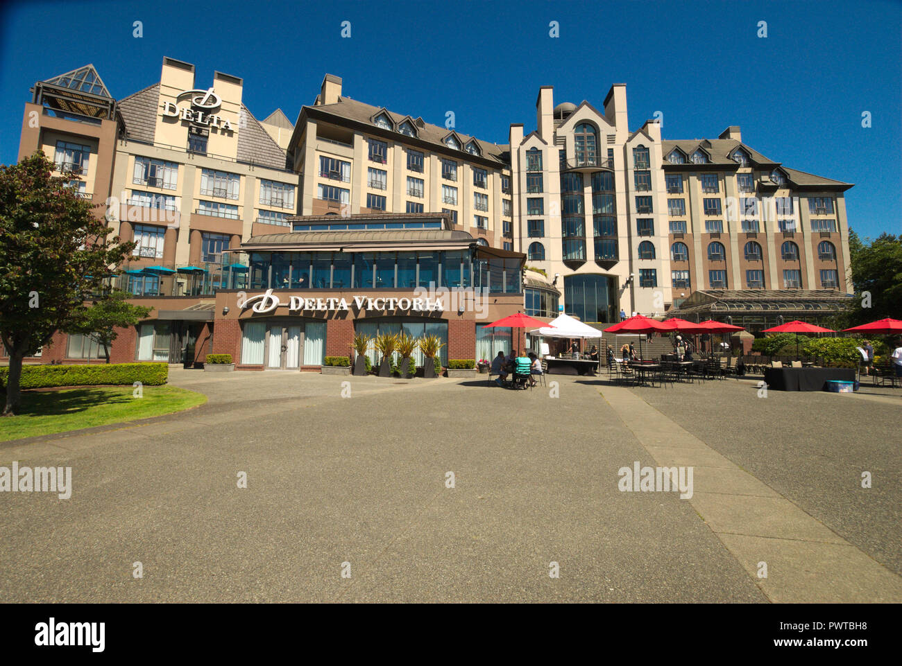 The Delta Ocean Pointe Hotel in Esquimalt in Victoria, British Columbia, Canada Stock Photo