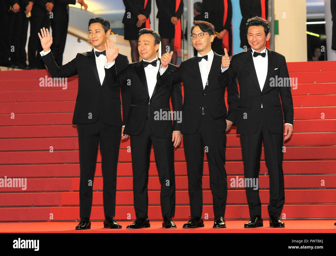 May 11th, 2018 - Cannes  The Spy Gone North, Red Carpet, 71st Cannes Film Festival 2018, Gongjak, Yoon Jong Bin, Hwang Jung Min, Lee Sung Min, Ju Ji H Stock Photo