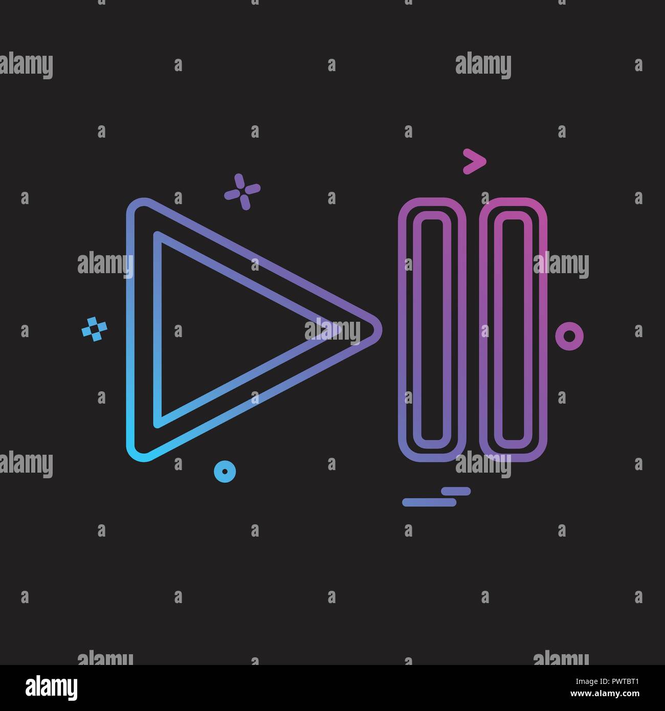 Media buttons icon design vector Stock Vector Image & Art - Alamy