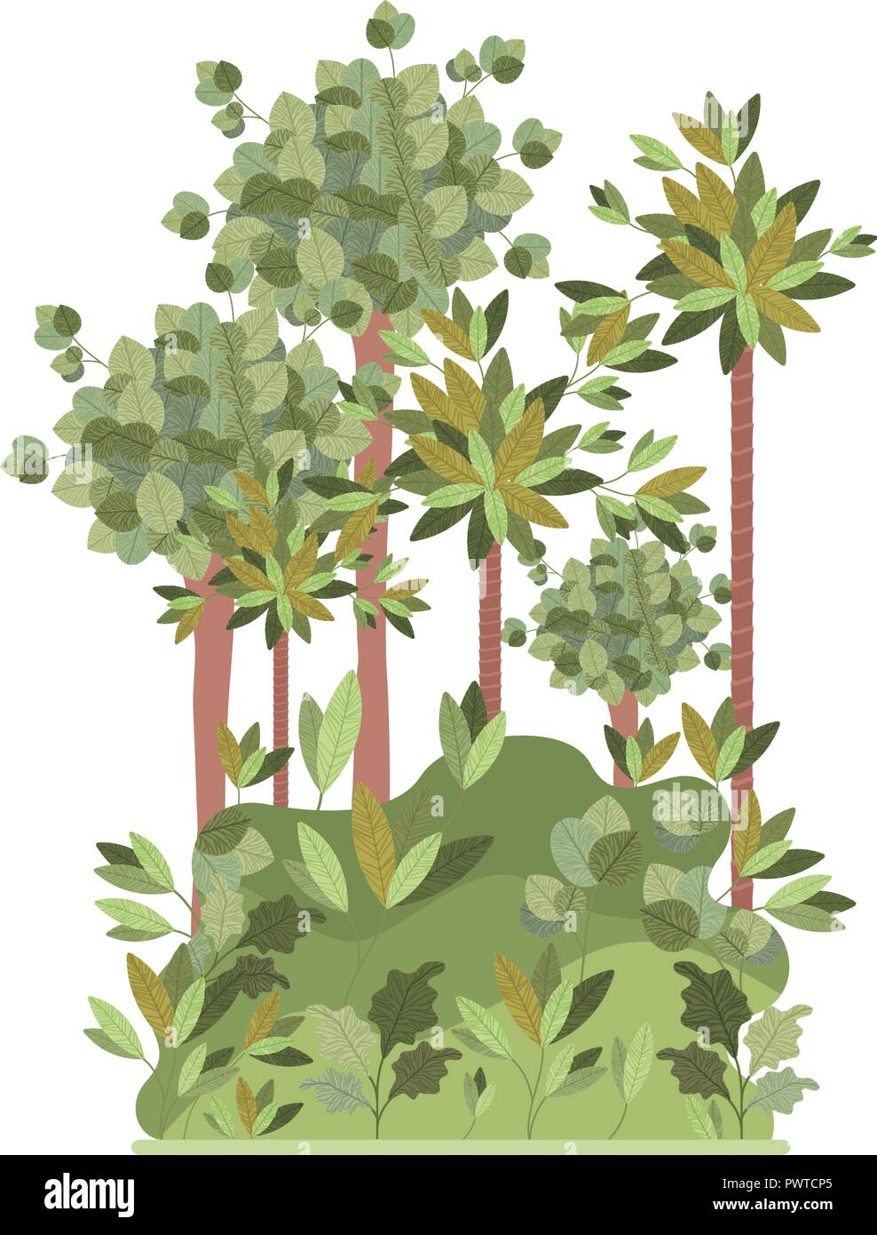 trees plants landscape scene isolated icon Stock Vector Image & Art - Alamy
