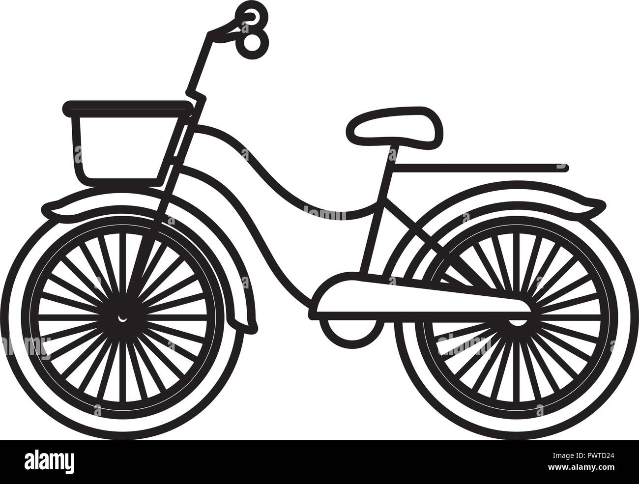 bicycle vehicle isolated icon Stock Vector