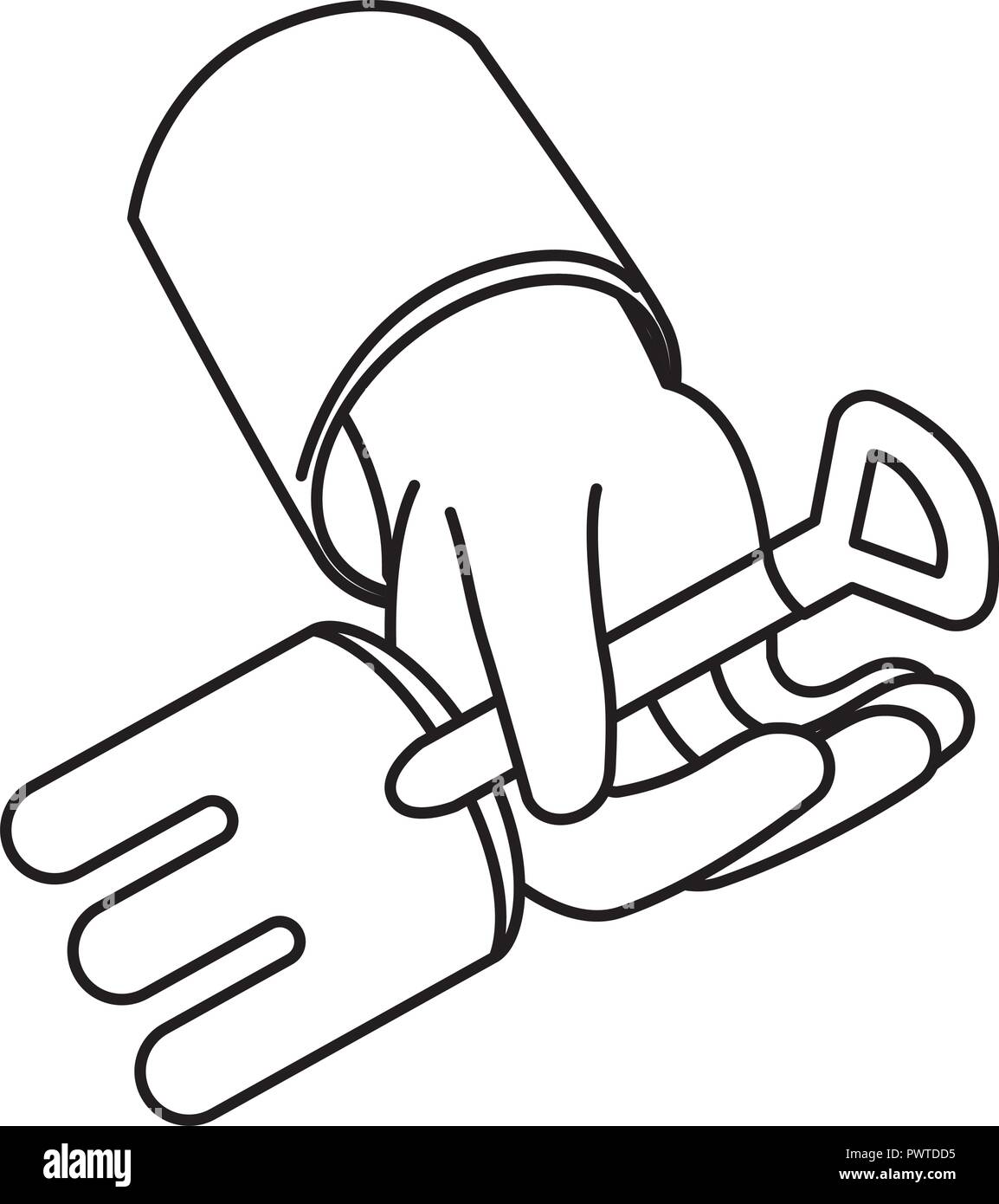 Rake finger Stock Vector Images Alamy